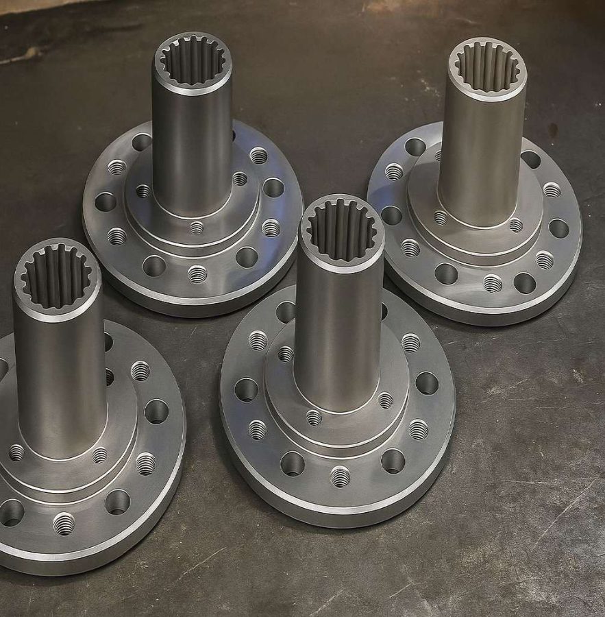 Splined hub components